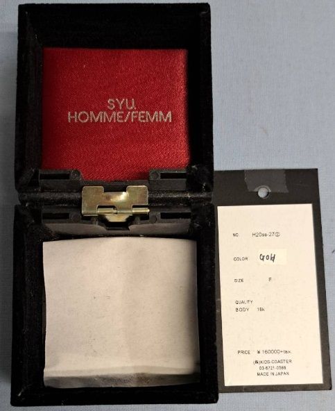 定価44000円 SYU.HOMME/FEMM Hope pierce Syu.homme/FEMM's Hope Pierce Gold mail order | Palette Art