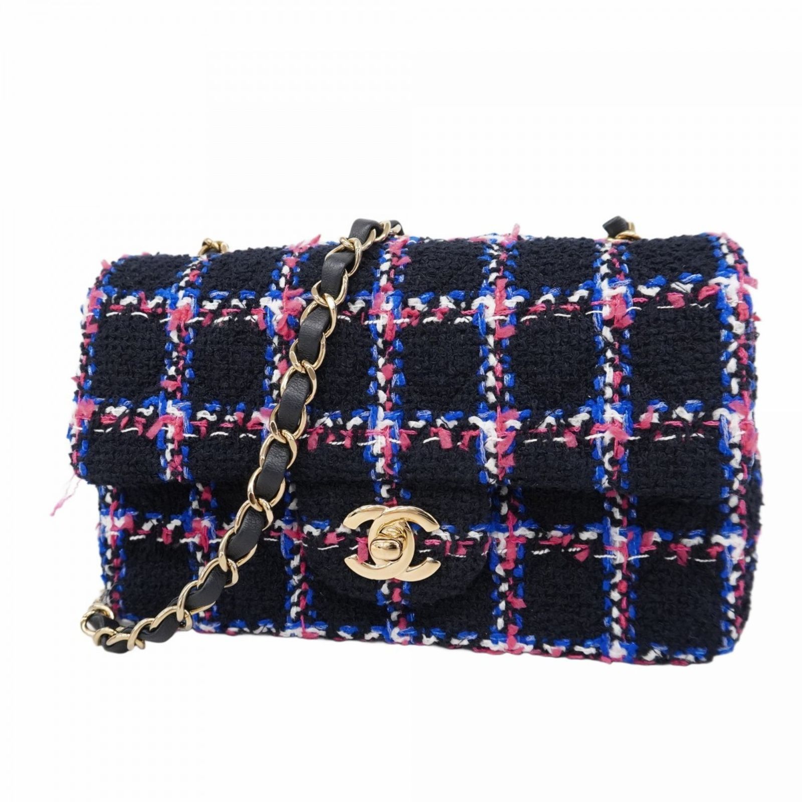 シャネル VIPギフト ミニチェーンショルダー ツイード CHANEL - 美品 シャネル 2024年 イヤーズギフト チェーン 斜め