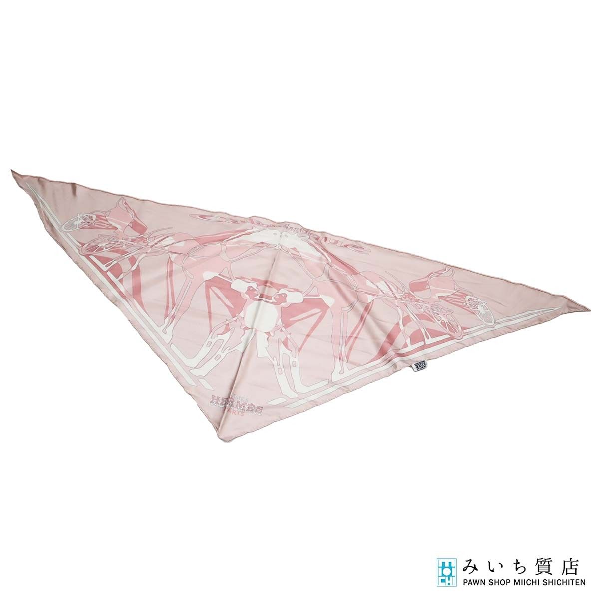 エルメス トライアングルスカーフ Caleche elastique 箱付 エルメス トライアングルスカーフ Caleche elastique 箱付