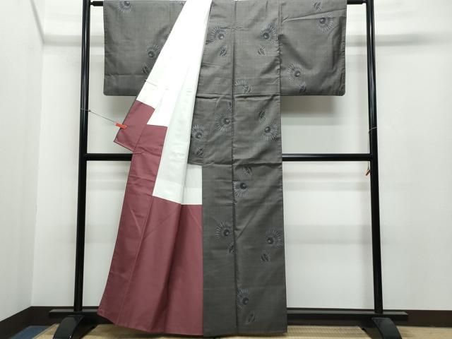 平和屋着物○本場大島紬 9マルキ 番傘 正絹 逸品 CAAR8337vf