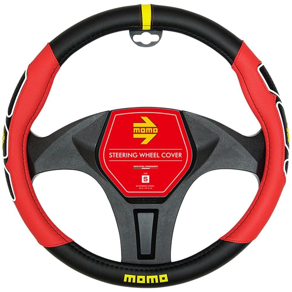 MOMO モモ TREK RED トレック レッド 350mm ブラックレザー＆レッド