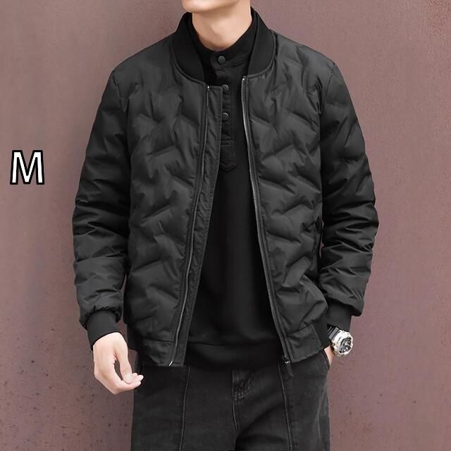 M メンズ 服 シンプル ファッション オシャレ 大人 かっこいい 大きいサイズ ストリート 紳士服 冬 暖かい ダウン ジャケット 軽 カジュアル スポーツ トップス ホワイト ダック ダウン