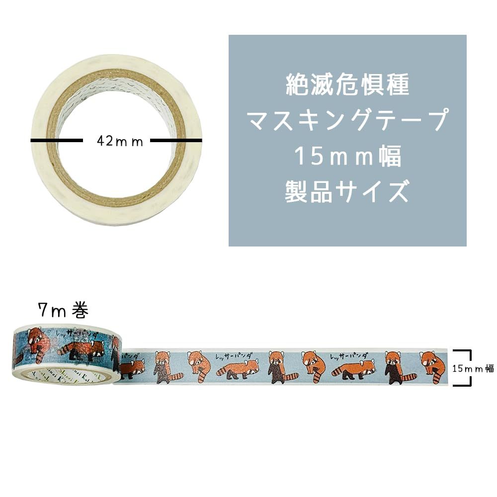 【新品】海外マスキングテープ2本まとめ売り　LION 狮子原创工作室　巻売り 新品 シール堂 日本製 マスキングテープ Shinzi Katoh 陸・鳥