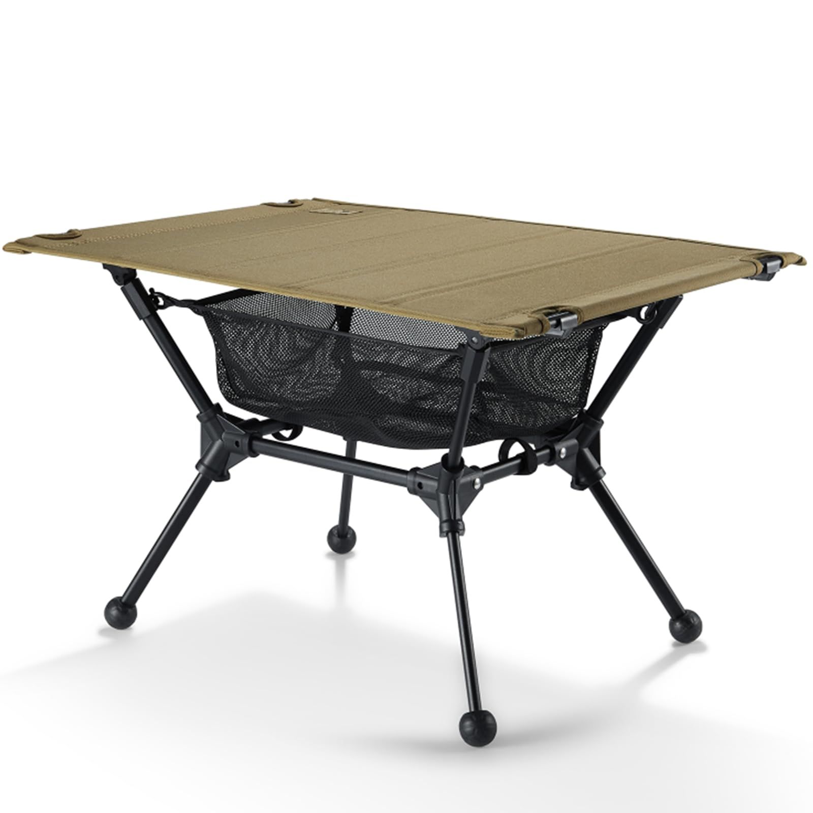 収納メッシュ付き 耐荷重30kg 収納袋付き 2WAY調整 コンパクト アウトドアテーブル 安定 折りたたみテーブル 滑り止め DIPPER キャンプ|お釣り|部屋用 OneTigris