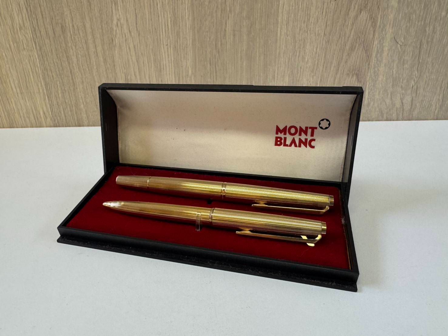 品】 モンブラン MONTBLANC 万年筆 ボールペン 2本セット K18 750