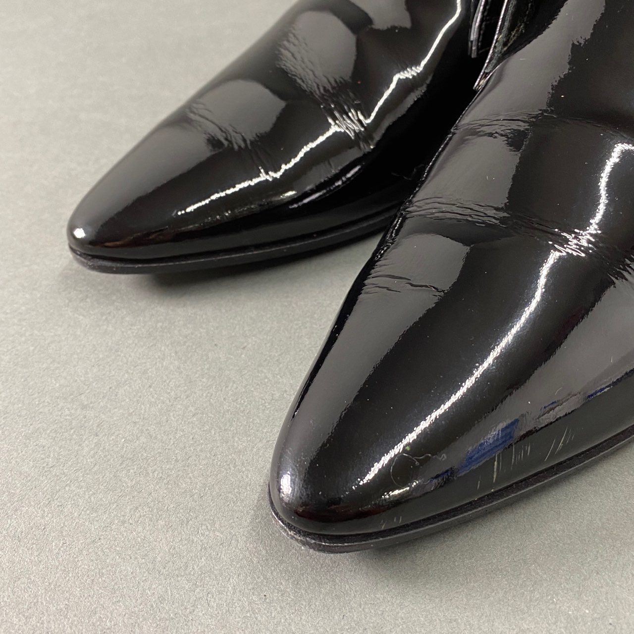 サンローラン エナメルブーツ シューズ ブーツ 38 1L10 SAINT LAURENT サンローラン エナメルショートブーツ 38