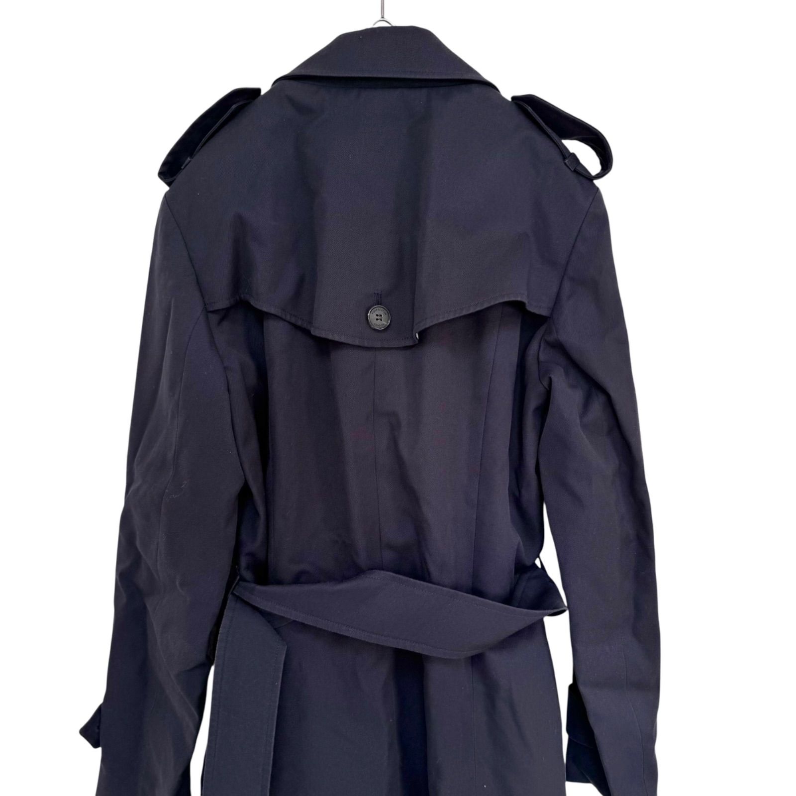 Aquascutum アクアスキュータム トレンチコート 紺色 UK 8 USA 4