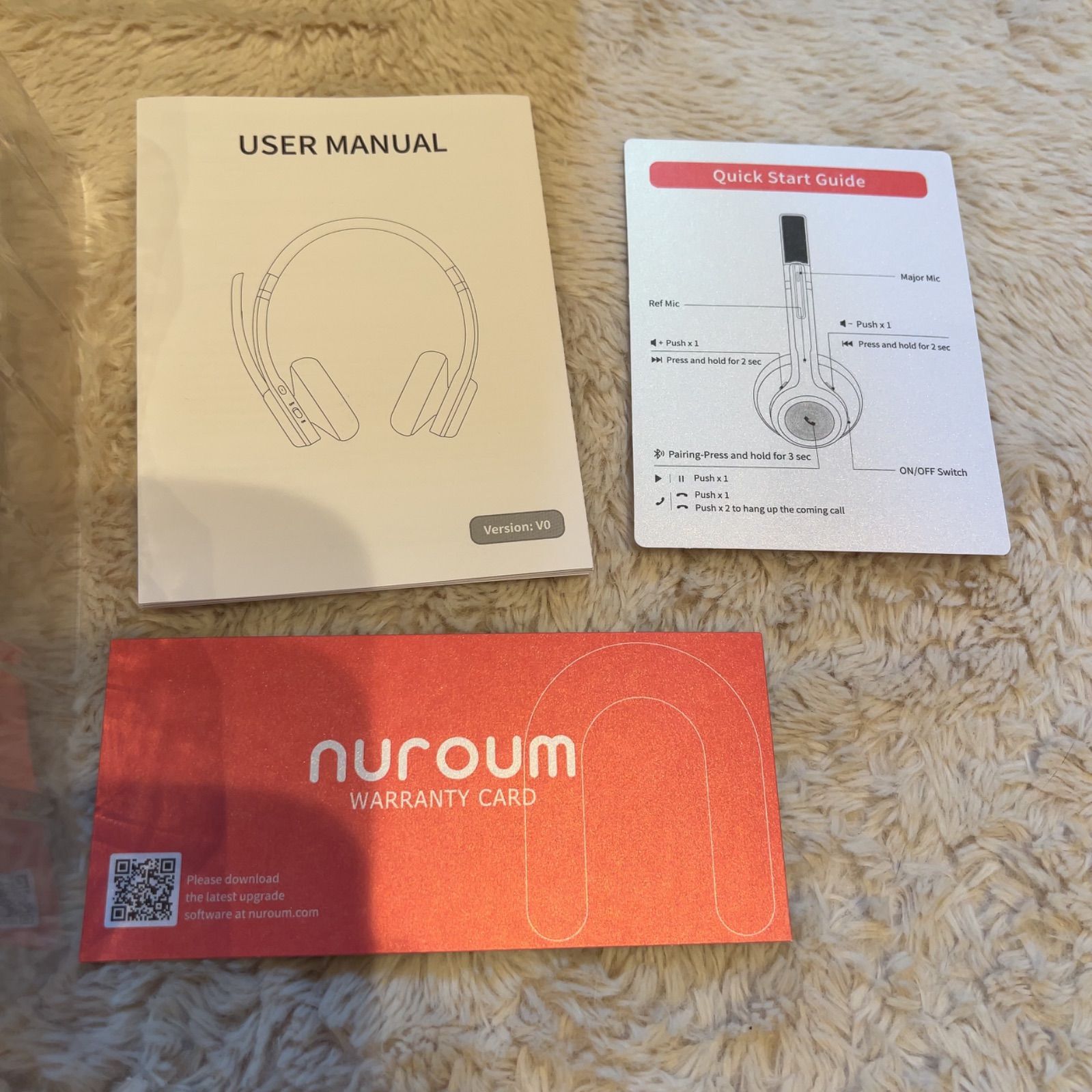 Nuroum ワイヤレス ヘッドセット Bluetooth 5.0 ヘッドホン 【ノイズ