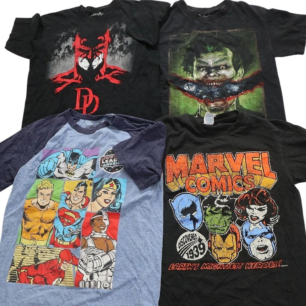 古着卸 まとめ売り マーベル DCコミック 半袖Tシャツ 16枚セット