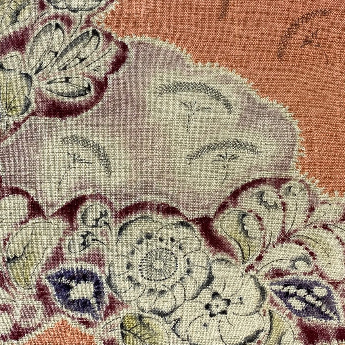 辻が花お太鼓柄帯 正絹 お太鼓袋帯【辻ヶ花】No2861 花美人高級着物□