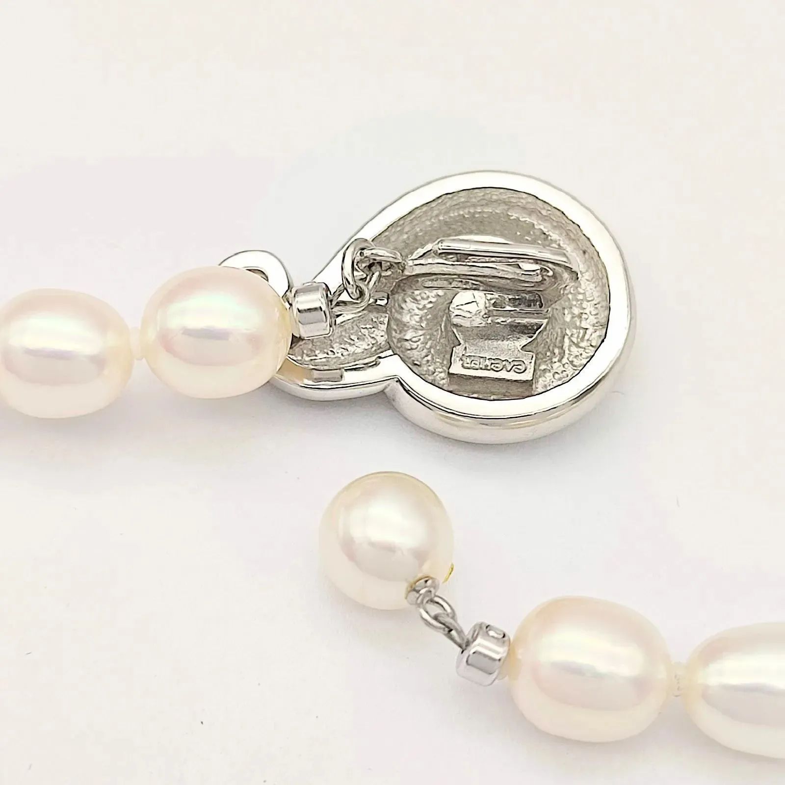 美品】CACHER カシェ パールネックレス 本真珠 8mm SILVER シルバー925 