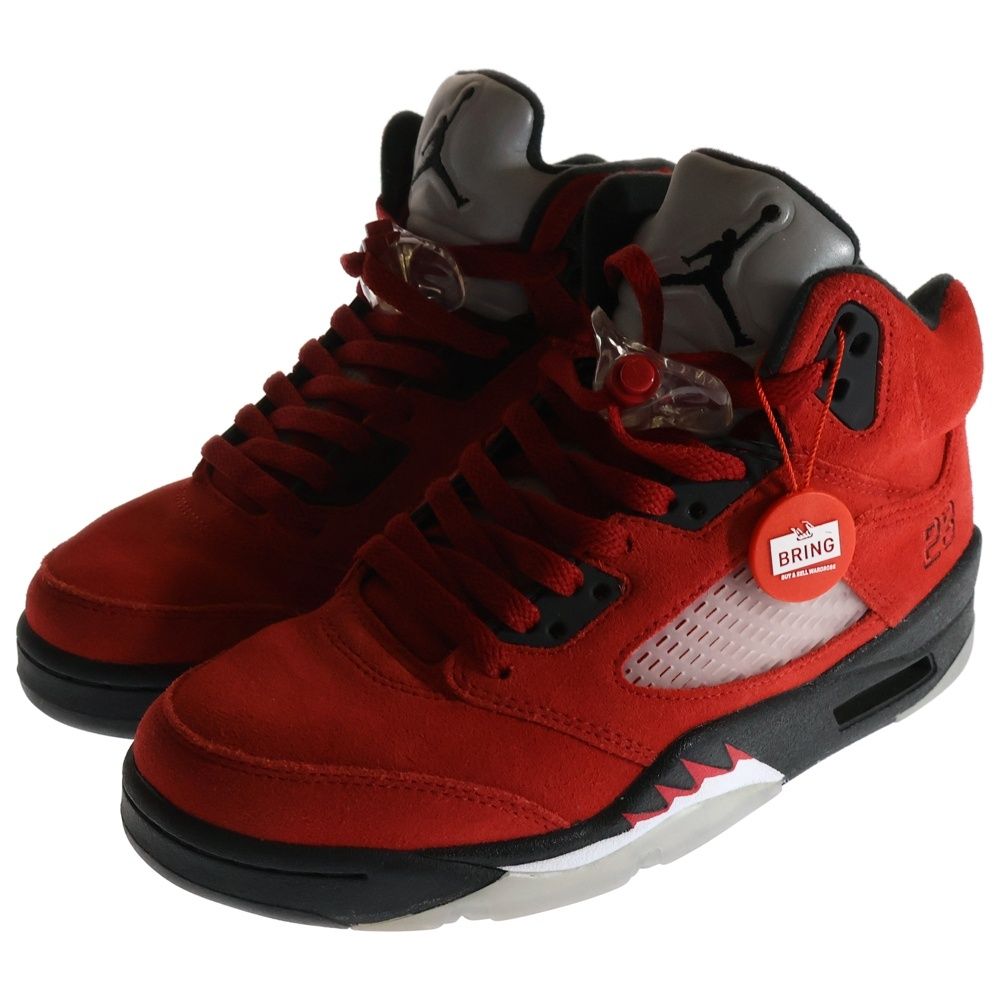 NIKE ナイキ AIR JORDAN 5 TORO BRAVO エアジョーダン 5 トロブラボー ハイカットスニーカー レッド レディース US6 24cm DD0587-600