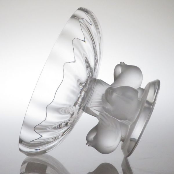 ラリック ノジャン 小鳥 4羽 コンポート クリスタル