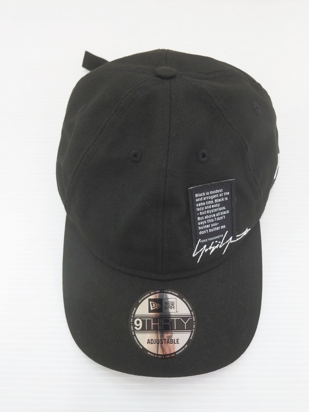 NEW ERA×Yohji Yamamoto POUR HOMME ニューエラ|ヨウジヤマモトプールオム HE-H81-973 22AW COTTON|BLK 930 YY LABEL LOGO キャップ