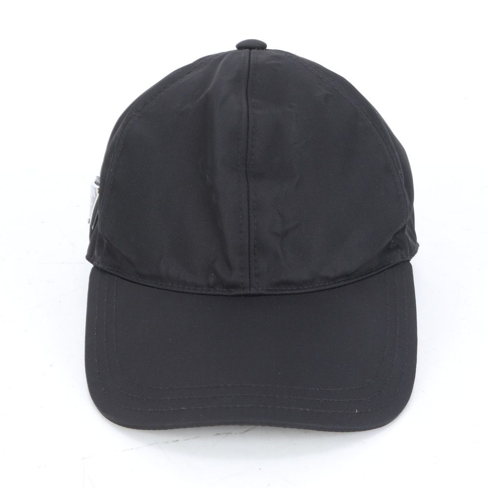 【専用】プラダ ベースボールキャップ ナイロン 三角ロゴ 黒 S Brandol / PRADA プラダ 帽子 サイド 三角ロゴ ベースボール