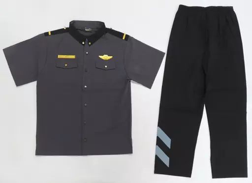 衣料雑貨　ルーキー 制服ルームウェア(パジャマ) 半袖 ブラック Lサイズ 「エリオスライジングヒーローズ」 中古】衣料雑貨 ルーキー 制服ルームウェア(パジャマ) 半袖