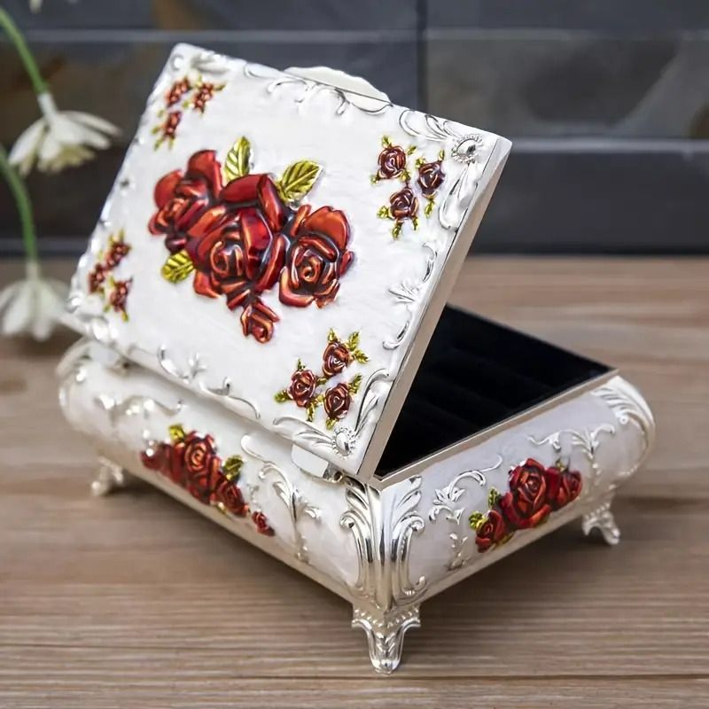 GODINGER】 薔薇のジュエリーボックス【シルバープレート】ローズ
