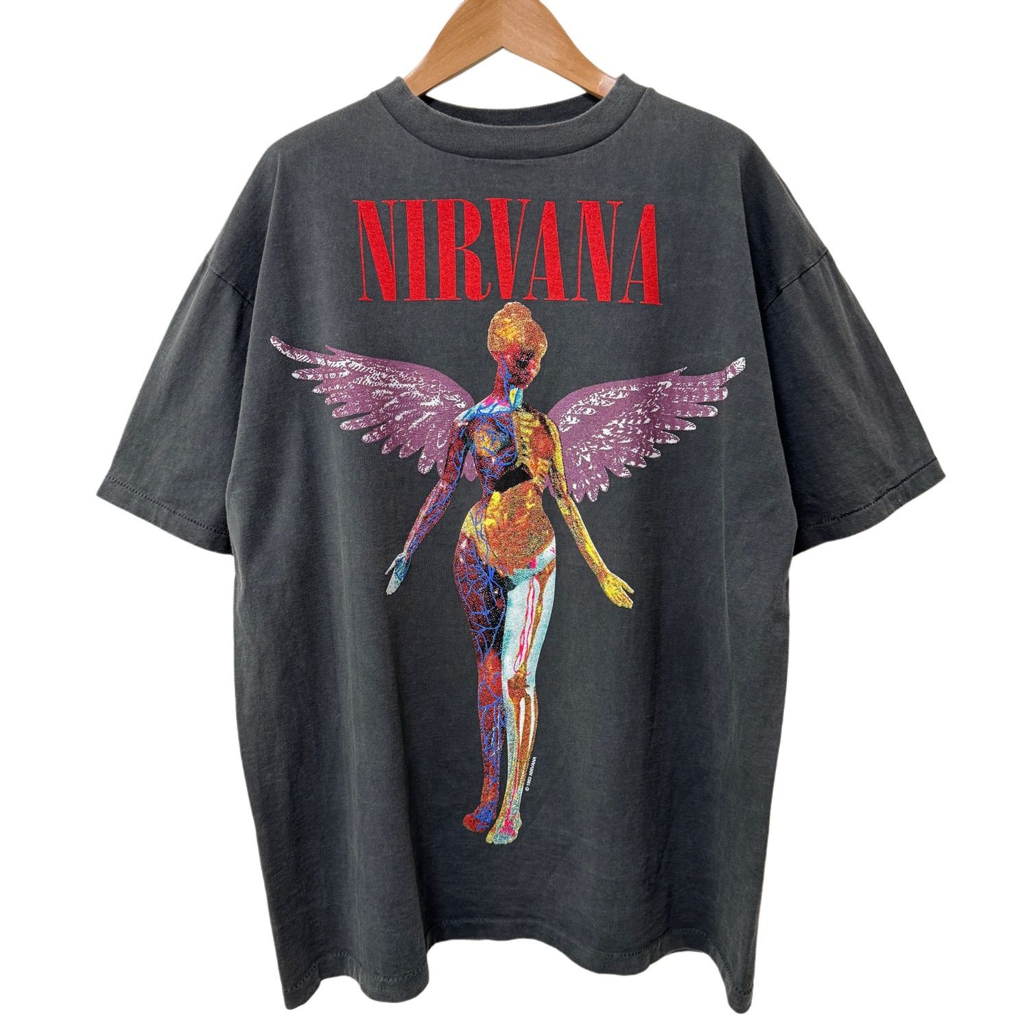 ニルヴァーナ Tシャツ 【90s VINTAGE NIRVANA】GIANT ニルヴァーナ Tシャツ XLサイズ ブラック 90s USA製