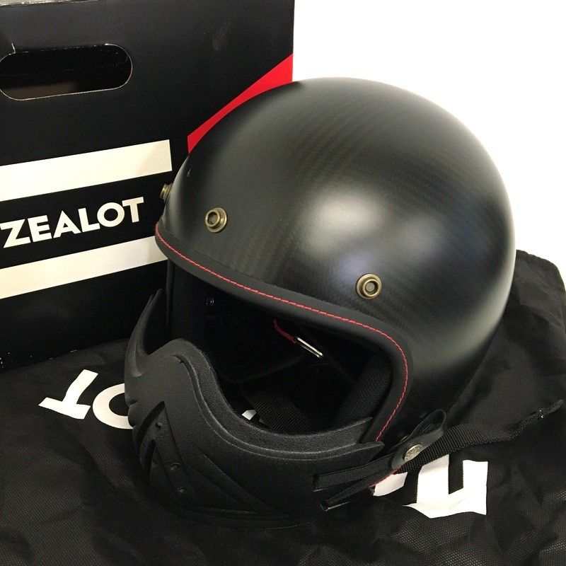 ZEALOT FJ0013 Flyboyjet CARBON HYBLID ジェットヘルメット 除菌消臭済 スタンダードマット XLサイズ オートバイ ツーリング ライディング バイカー バイク用品 ジーロット TA2515