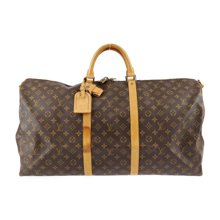 LOUIS VUITTON ルイ ヴィトン キーポル バンドリエール 60 ボストンバッグ M41412 モノグラムキャンバス レザー  ブラウン ゴールド金具 ハンドバッグ 男女兼用可 ビトン 【本物保証】