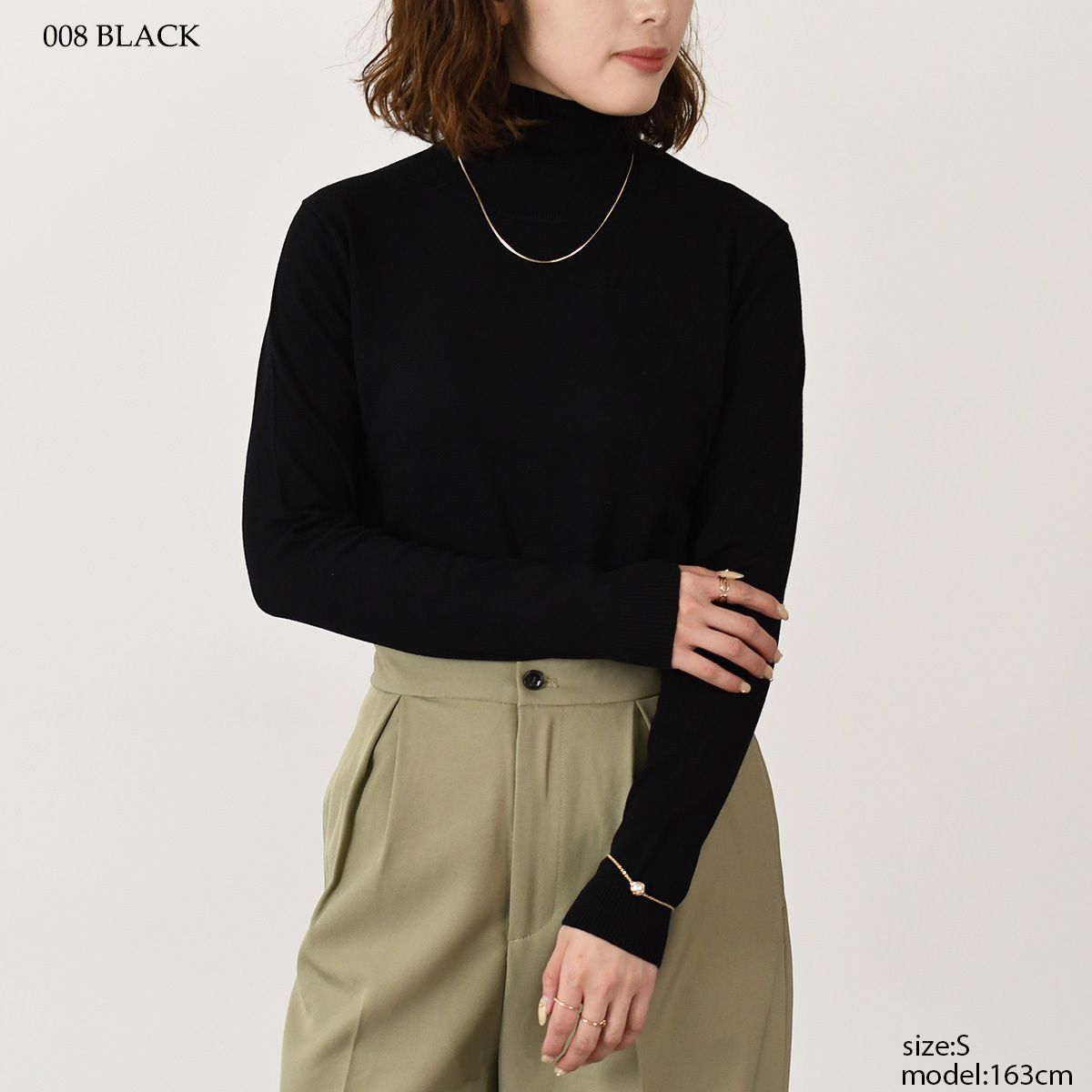 マックスマーラ シルクウール ハイネックニット ブラック 【公式通販】