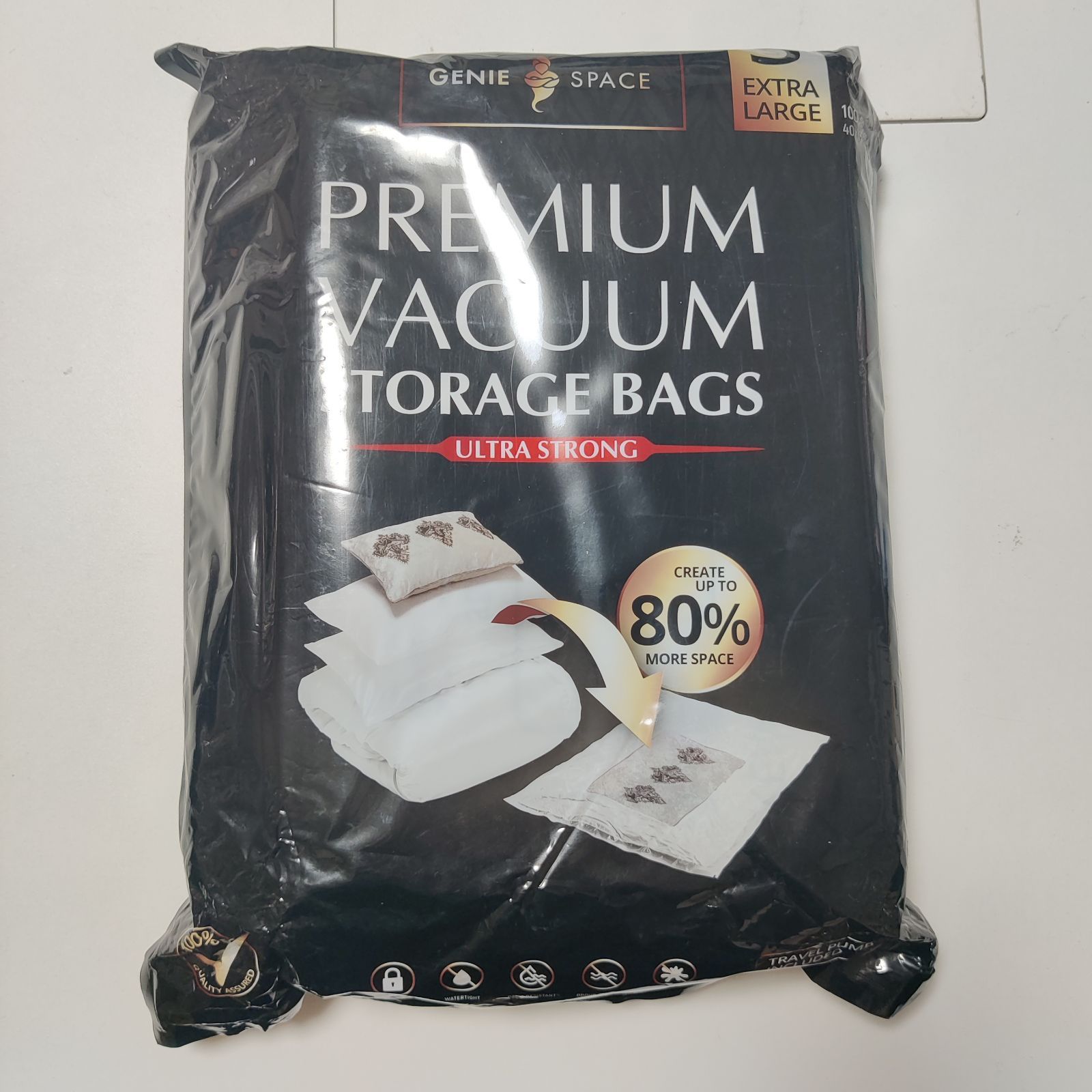 GENIE SPACE 　超強力プレミアムキューブ　真空圧縮収納バッグ　５枚入り ｜GENIE SPACE - 超強力プレミアムキューブ真空圧縮収納バッグ