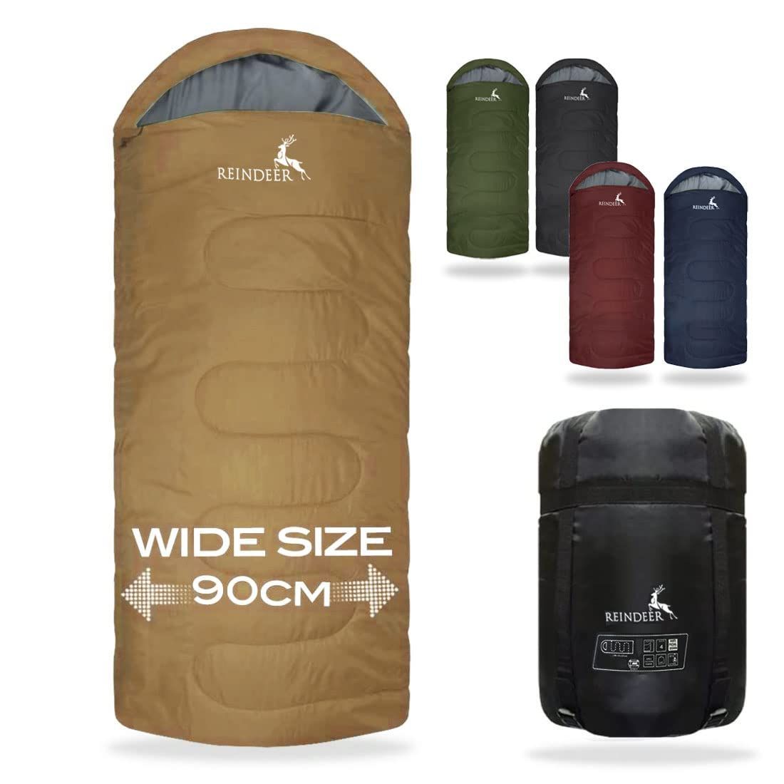 好評 新品 寝袋-15℃ハイクオリティー枕付きアウトドア用品 コヨーテ