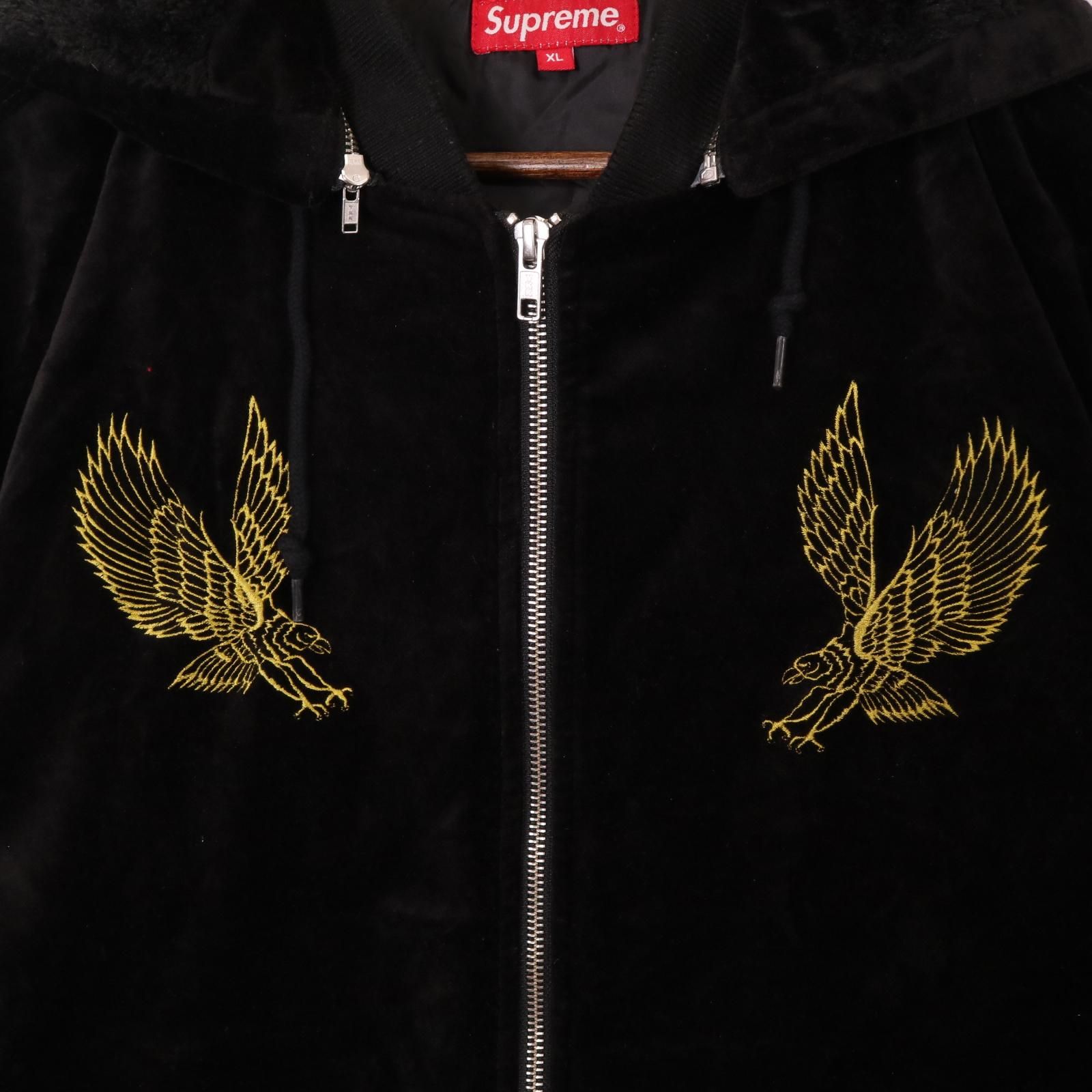 Supreme シュプリーム 14AW Velvet Hooded Bomber ベルベット
