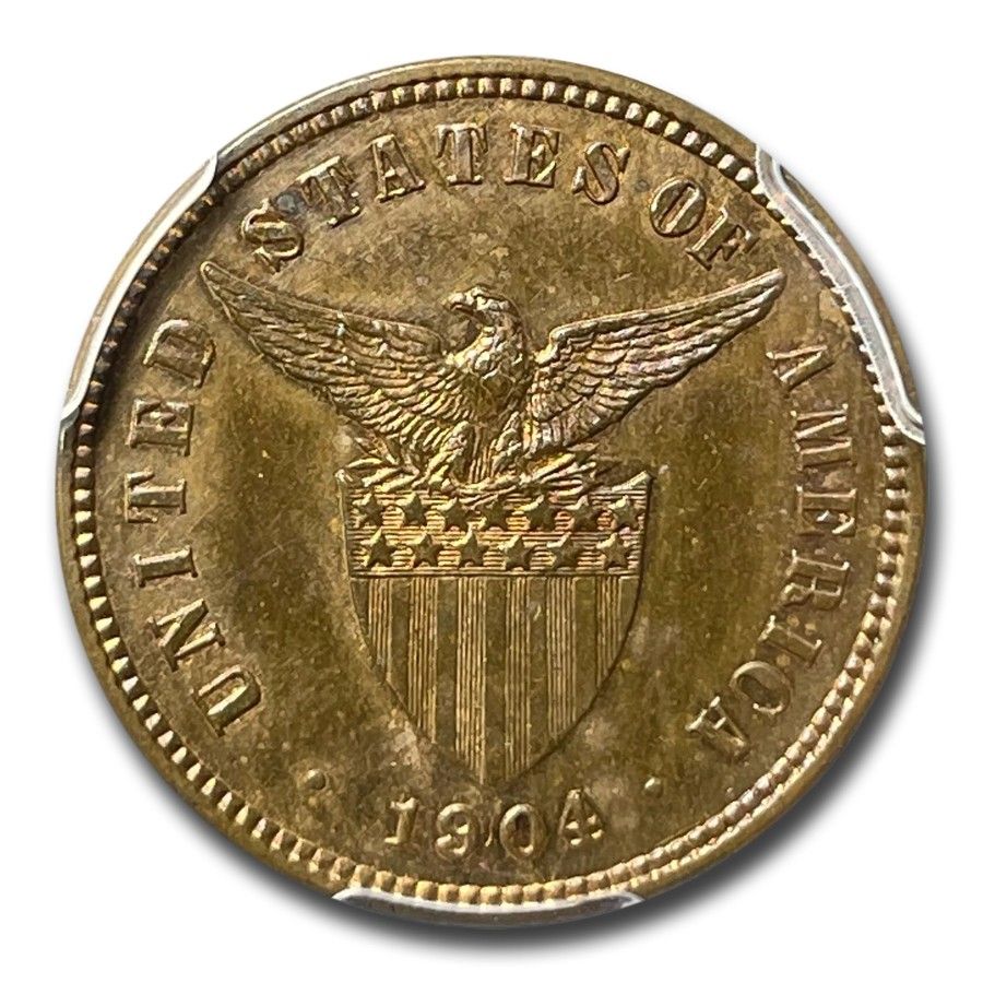 1904 Philippines 1|2 Centavo MS-64 PCGS Red|Brown
