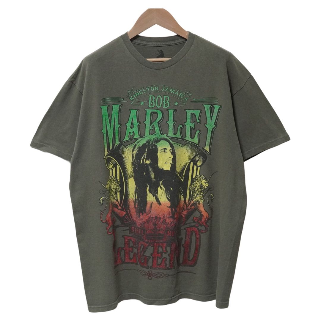 ボブマーリー Tシャツ L カーキ 00s オリーブ ザイオン ルーツ