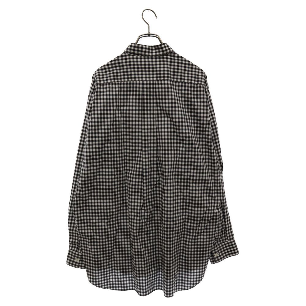 COMME des GARCONS SHIRT (コムデギャルソンシャツ) FOREVER WIDE CLASSIC ギンガムチェックワイドシャツ  チェック長袖シャツ ホワイト/ブラック FZ-B010 - メルカリ