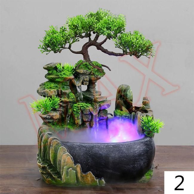 デスクトップ噴水 卓上噴水室内装飾噴霧デスクトップ噴水オフィスデスク幸運の流れる噴水寝室リビングルームセラミック滝テーブル噴水 卓上デスクトップ水噴水  屋内卓上噴水 デスクトップ滝噴水 ライト付き噴水 家庭 オフィス 装飾用 卓上噴水 屋内と屋外の家庭の装飾テーブルデスクトップオフィス用のセラミック卓上噴水(Green)