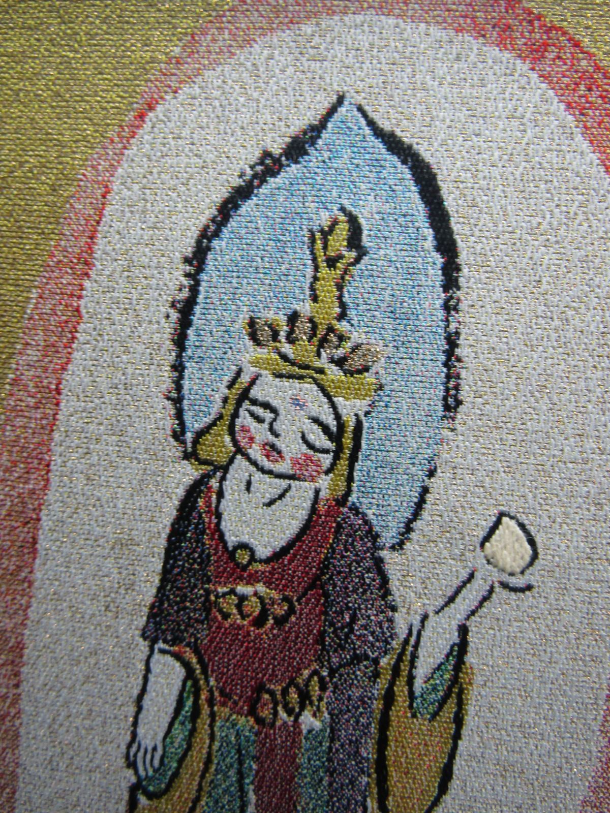 良い 西陣織 「三尊仏」 額装品 京都西陣美術織工房 西陣織 「三尊仏