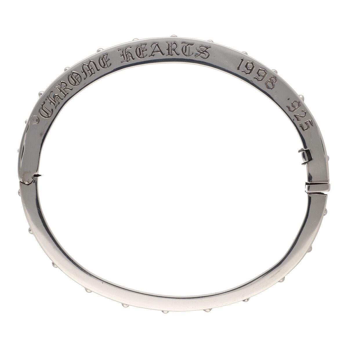 中古】 CHROME HEARTS クロムハーツ ナローVバンド CHプラス バングル 