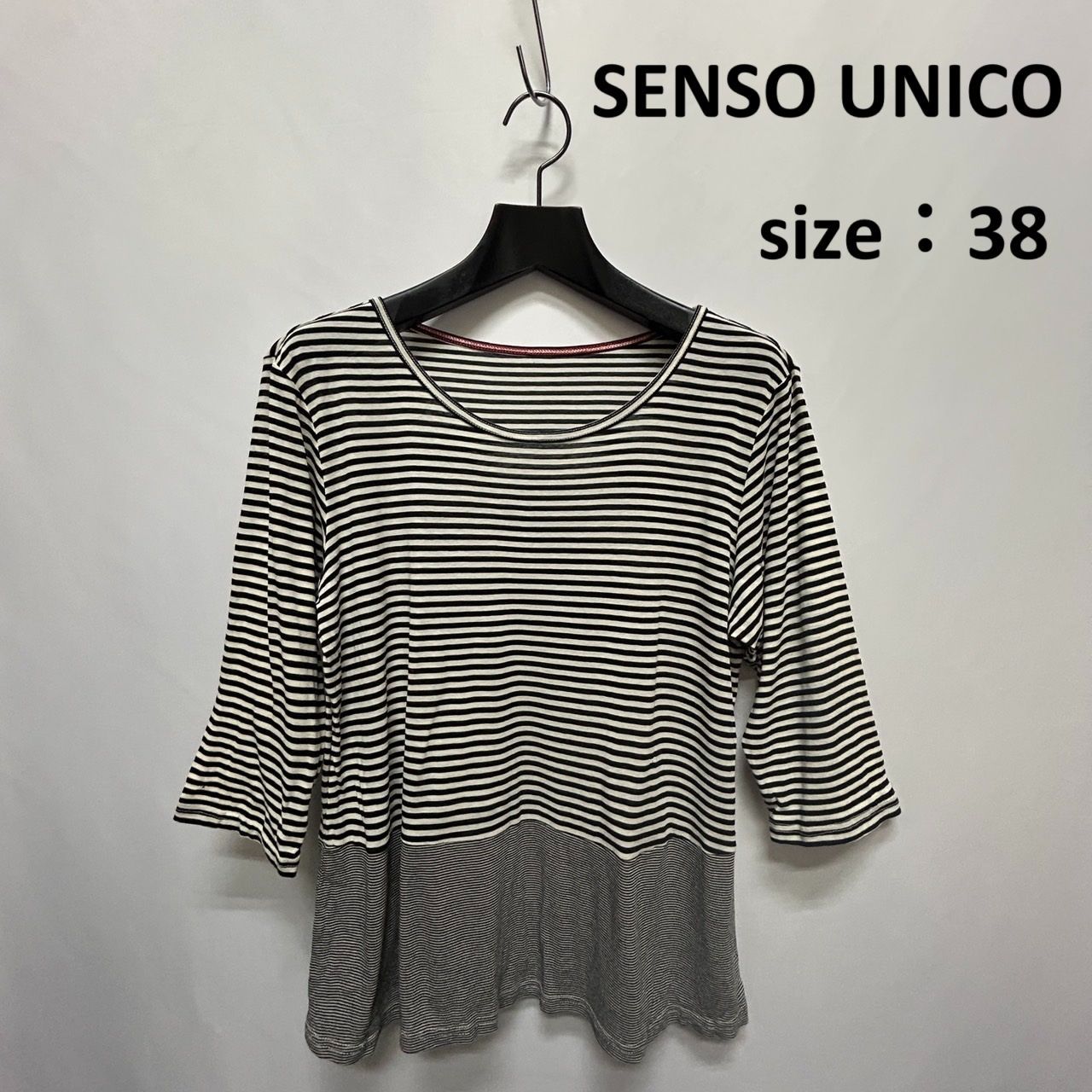 SENSO UNICO【38】ブラック系 カットソー 日本製 トップス