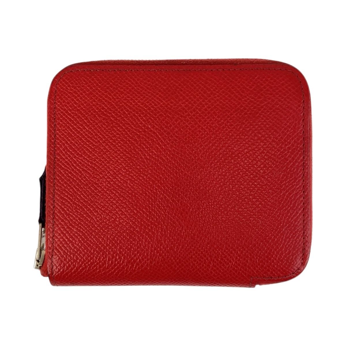 【カーフスキン&彩り】Hermes シルクイン コンパクト ウォレット 美品 HERMES エルメス アザップシルクイン コンパクト