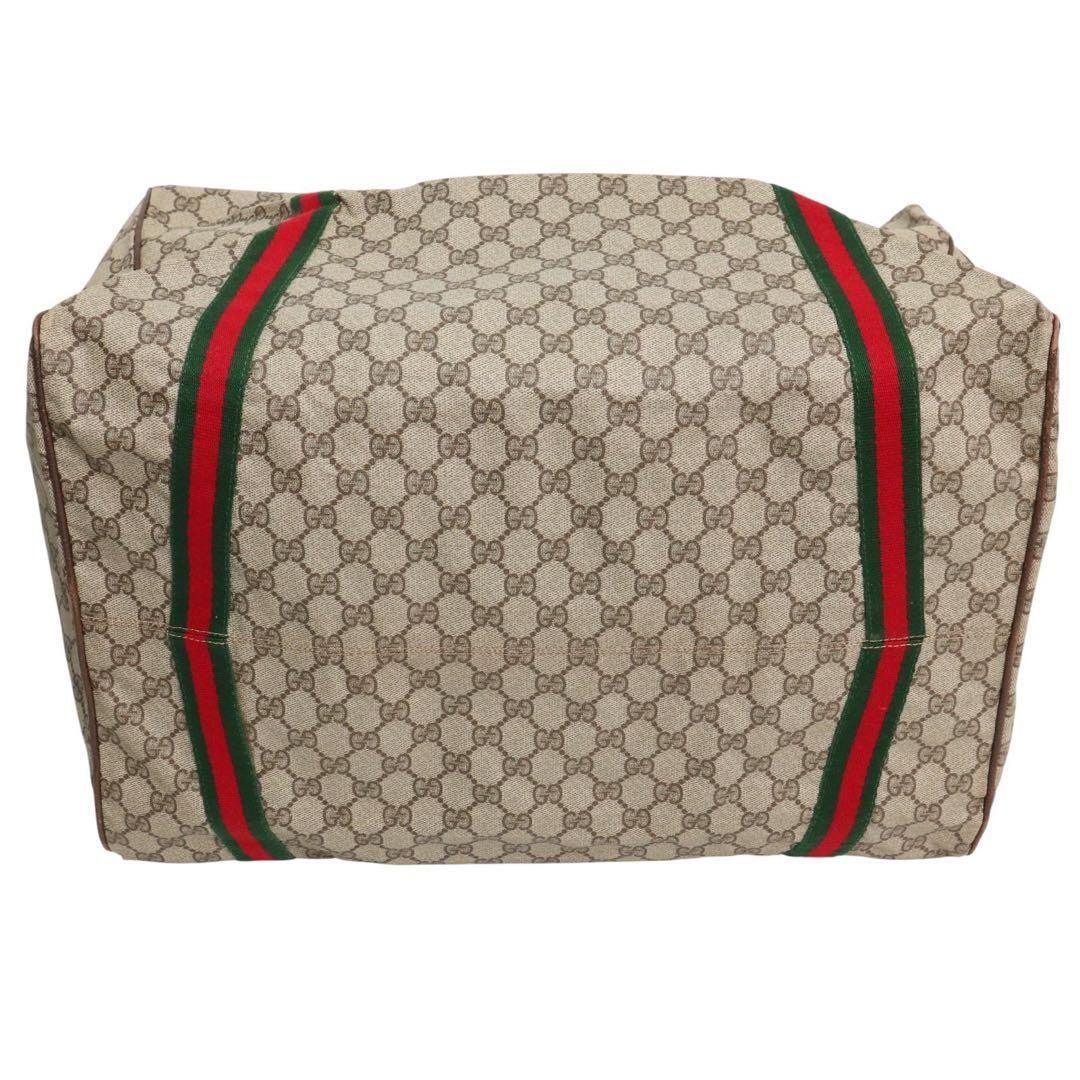GUCCI グッチ GGスプリーム シェリーライン 大容量 ボストンバッグ 旅行 ヴィンテージ】OLD Gucci グッチ ボストンバッグ 旅行カバン GG