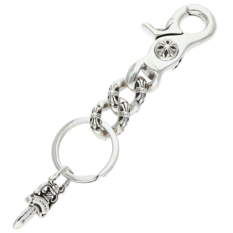 クロムハーツ CLP CHN XFANCY-S ショートエクストラファンシーリンク シルバーキーチェーン メンズ ショート