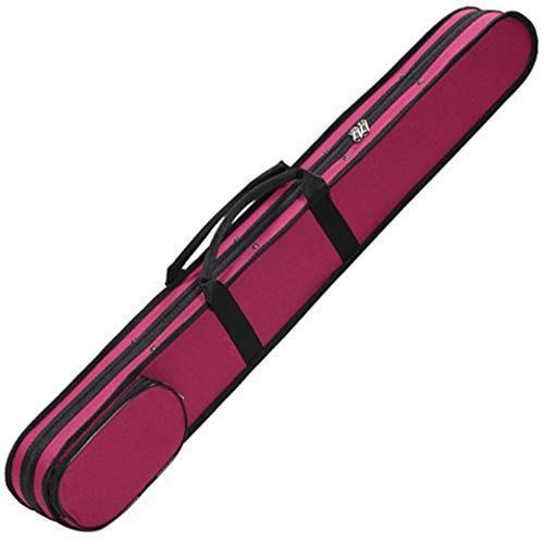 チェロ コントラバス フランス式 ドイツ式 _レッド A-Flat 弓ケース チェロ|コントラバス フランス式 ドイツ式 2種共用 ２本収納 肩掛けストラップ付き チェロ コントラバス フランス式 ドイツ式 レッド