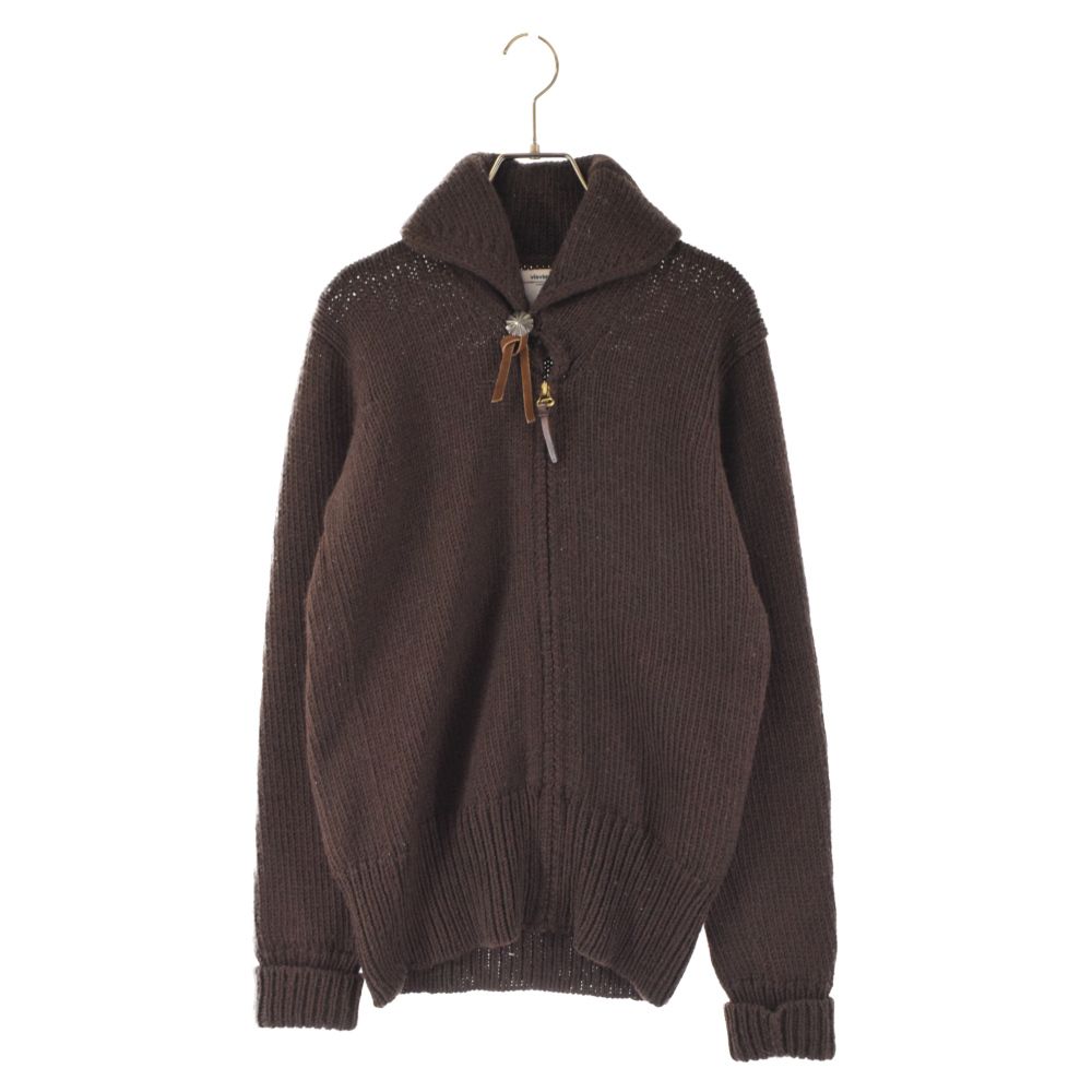 VISVIM (ヴィスヴィム) STURGIS SWEATER フード付き ウールニット ジップアップ セーター ブラウン 0113205012005  - メルカリ