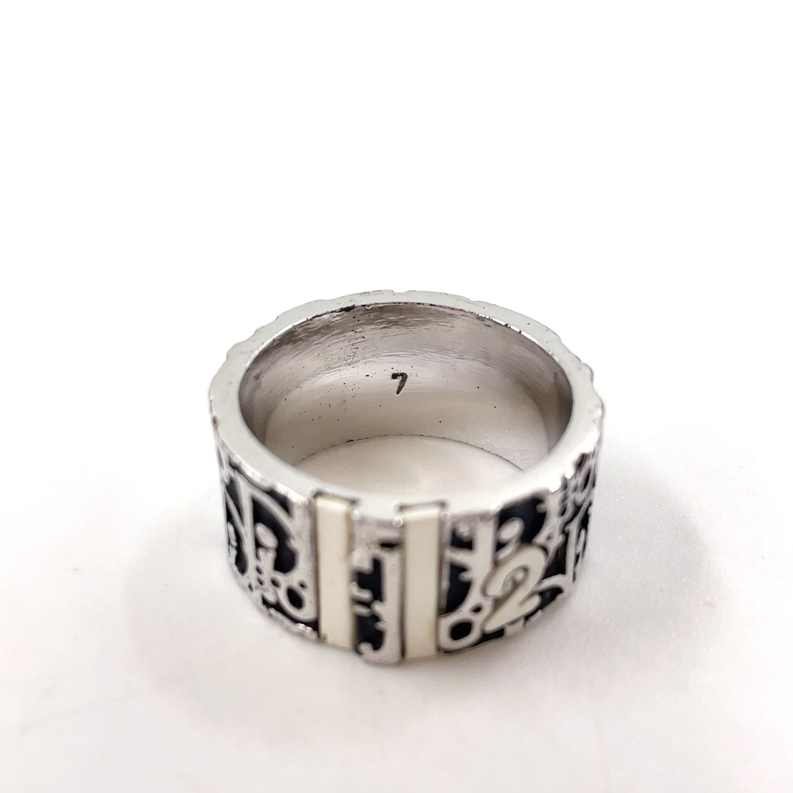 極美品！ DIOR トロッター リング ブラック シルバー 50oo 楽天市場