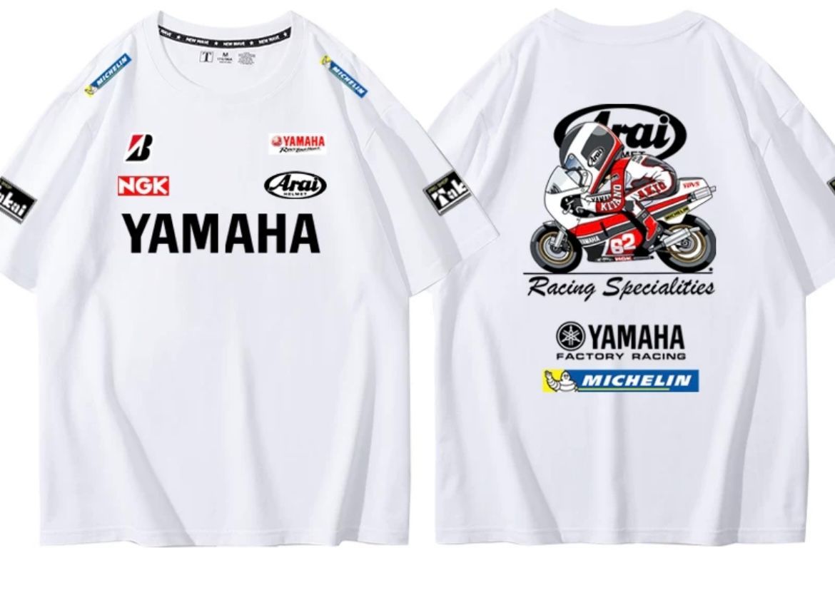 アウトレット新品 L MotoGP RACING YAMAHA 62 汚れた英雄 レーシング Tシャツ バイクウエア アウトドア スポーツ グッズ