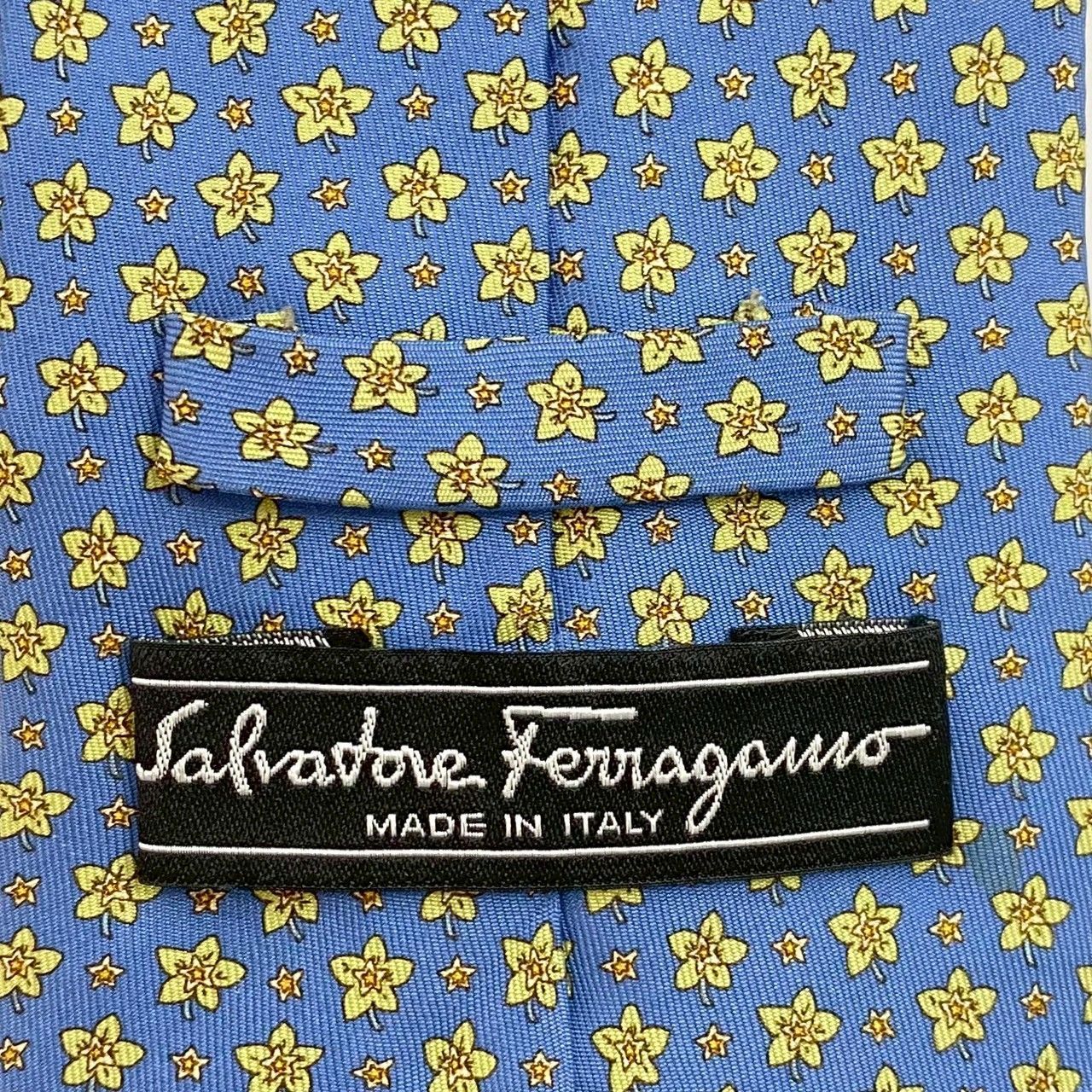 Ferragamo】ネクタイ SILK/シルク 100% ライトブルー/水色系