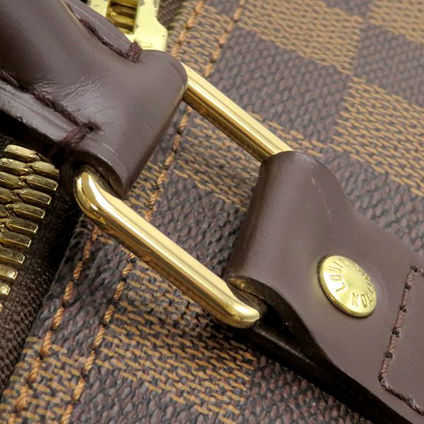 ルイヴィトン LOUIS VUITTON ボストンバッグ キーポル バンドリエール 55 ダミエキャンバス ダミエエベヌ ゴールド金具 茶 ポワニエ/パドロック/鍵/欠品  N41414 MB0026 【保存袋】【中古】