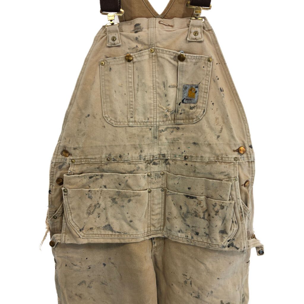 90年代 Carhartt カーハート ダック ダブルニー ビブ