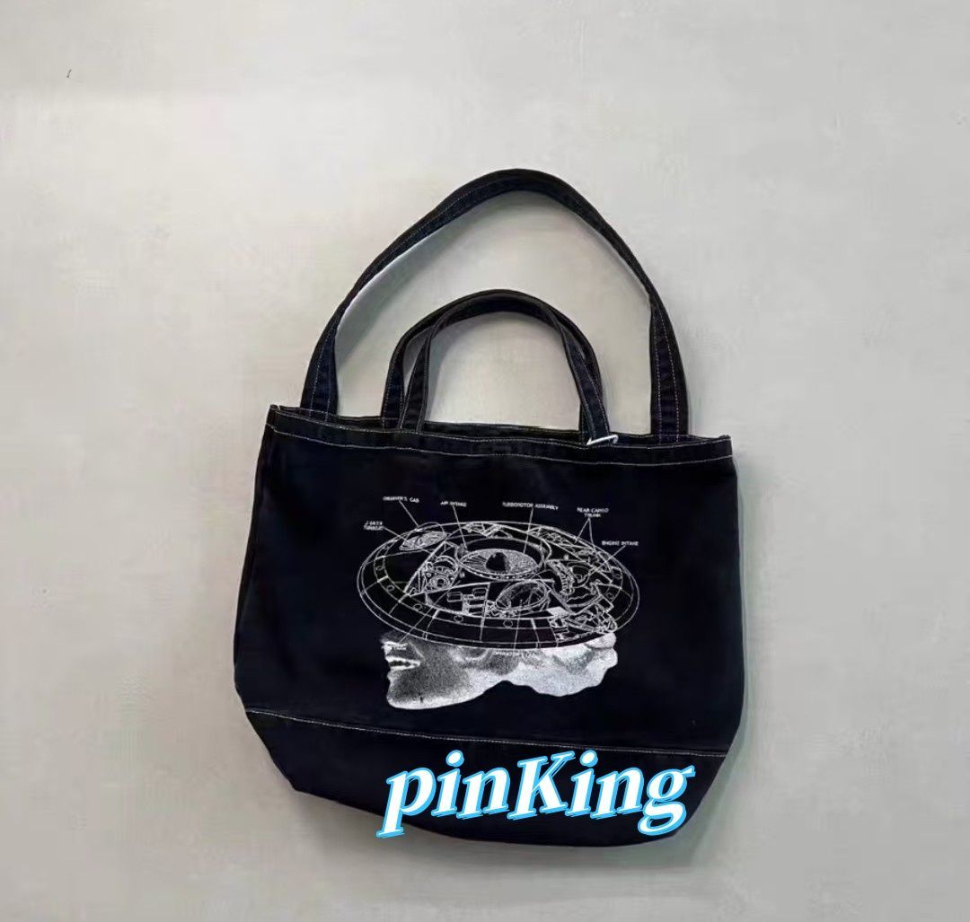 Undercover graphic tote プリント ウォッシュ キャンバス トートバッグ