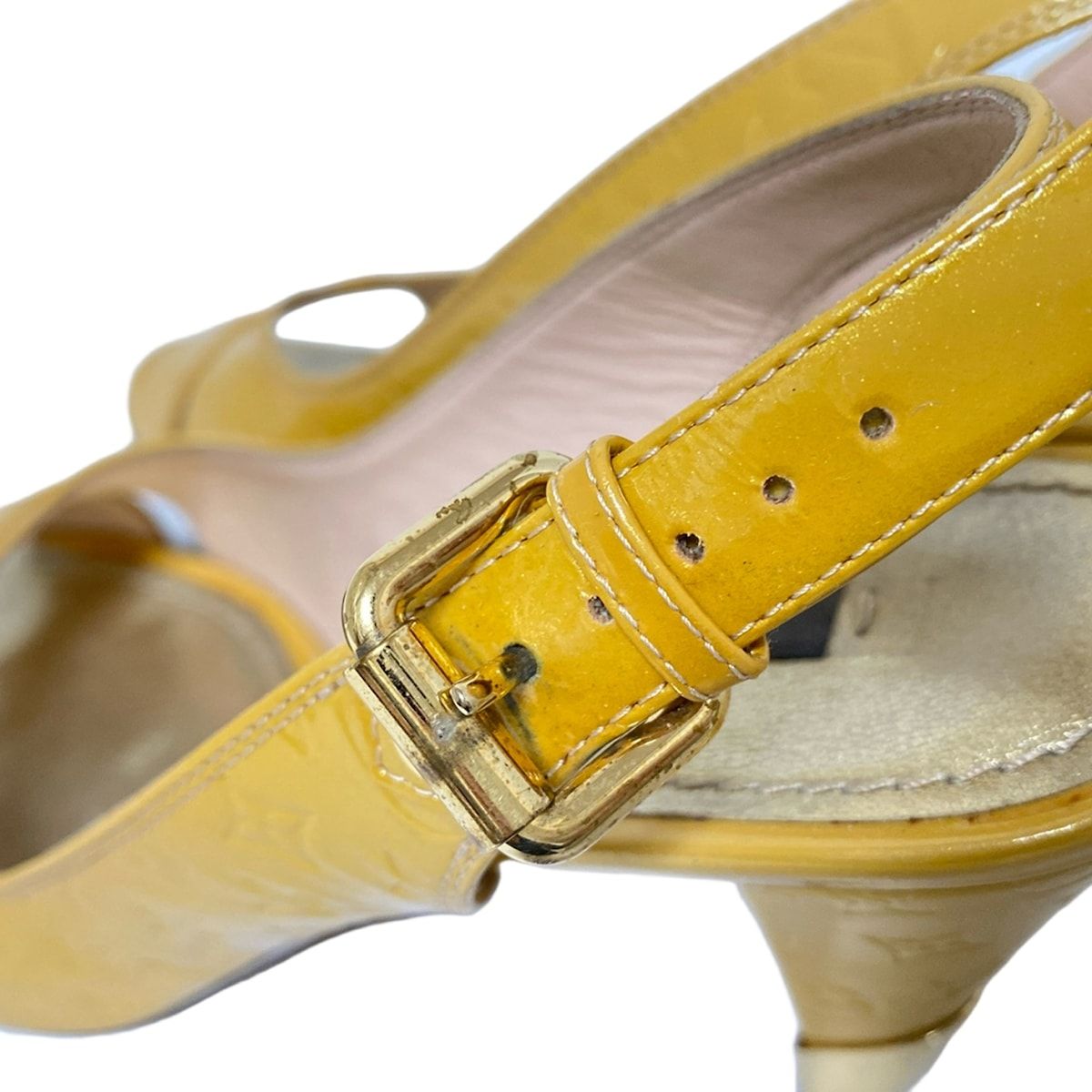 LOUIS VUITTON ルイヴィトン サンダル 35 1|2 レディース - ダークイエロー レザー WWW_WOWDIGSITE_COM