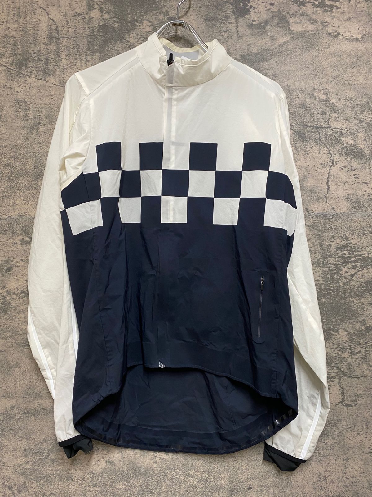 JM007 ラファ Rapha CLASSIC WIND CHECK JACKET 長袖 ウィンドブレーカー 白 黒 M
