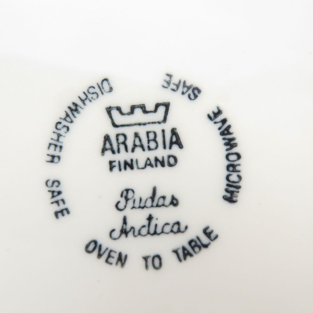 【美品】旧ロゴ　アラビア★アークティカ　プダス★ディナー皿　4枚 美品】旧ロゴ アラビア☆アークティカ プダス☆ディナー皿 4枚
