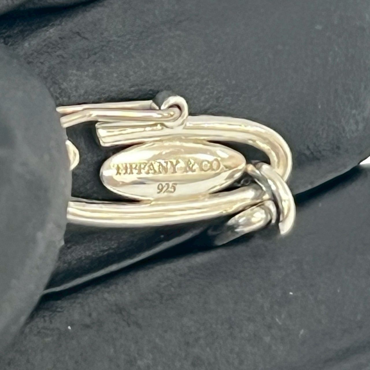 袋付き TIFFANY-Co. ティファニー カーブド ハート シルバー925 チェーン ブレスレット 小物 シルバー 95582